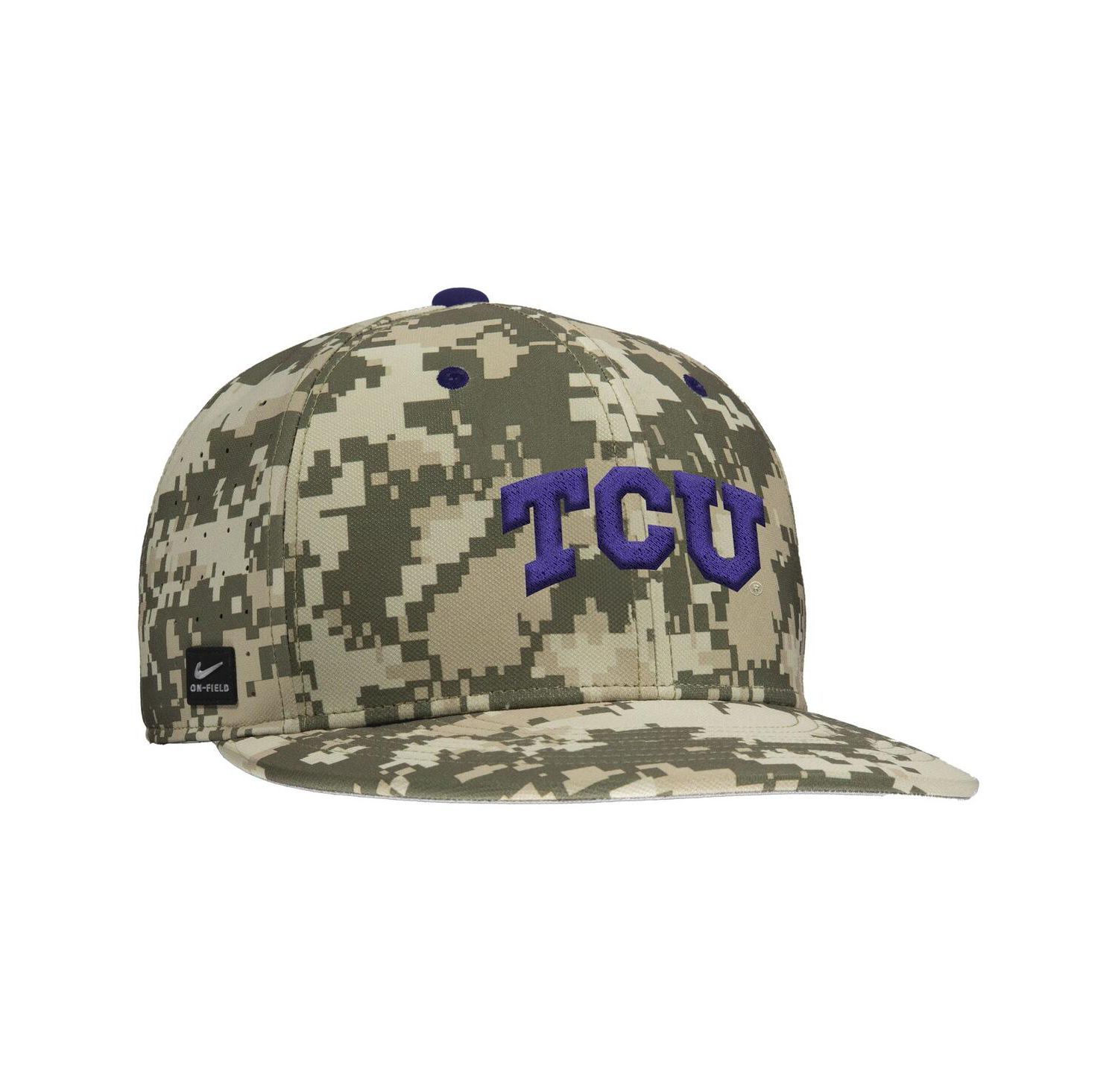 Men's Digital Camo TCU Horned Frogs On-Field Baseball Performance Fitted Hat