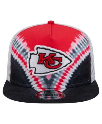 Men's Red/Black Kansas City Chiefs Throwback Dye Golfer Snapback Hat