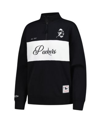 Women's Black Green Bay Packers Quarter-Zip Jacket
