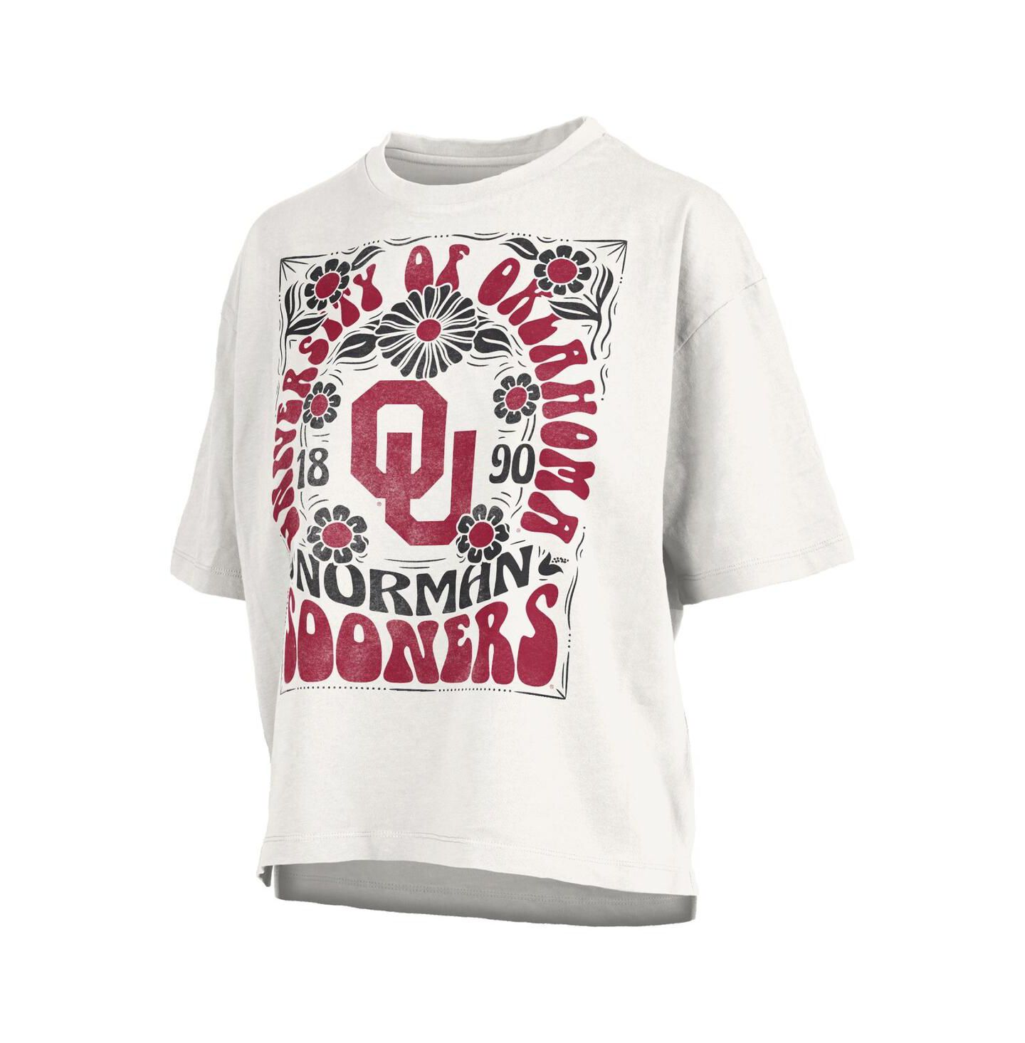 Женская футболка Pressbox White Oklahoma Sooners Harmony Oversized — фото 3