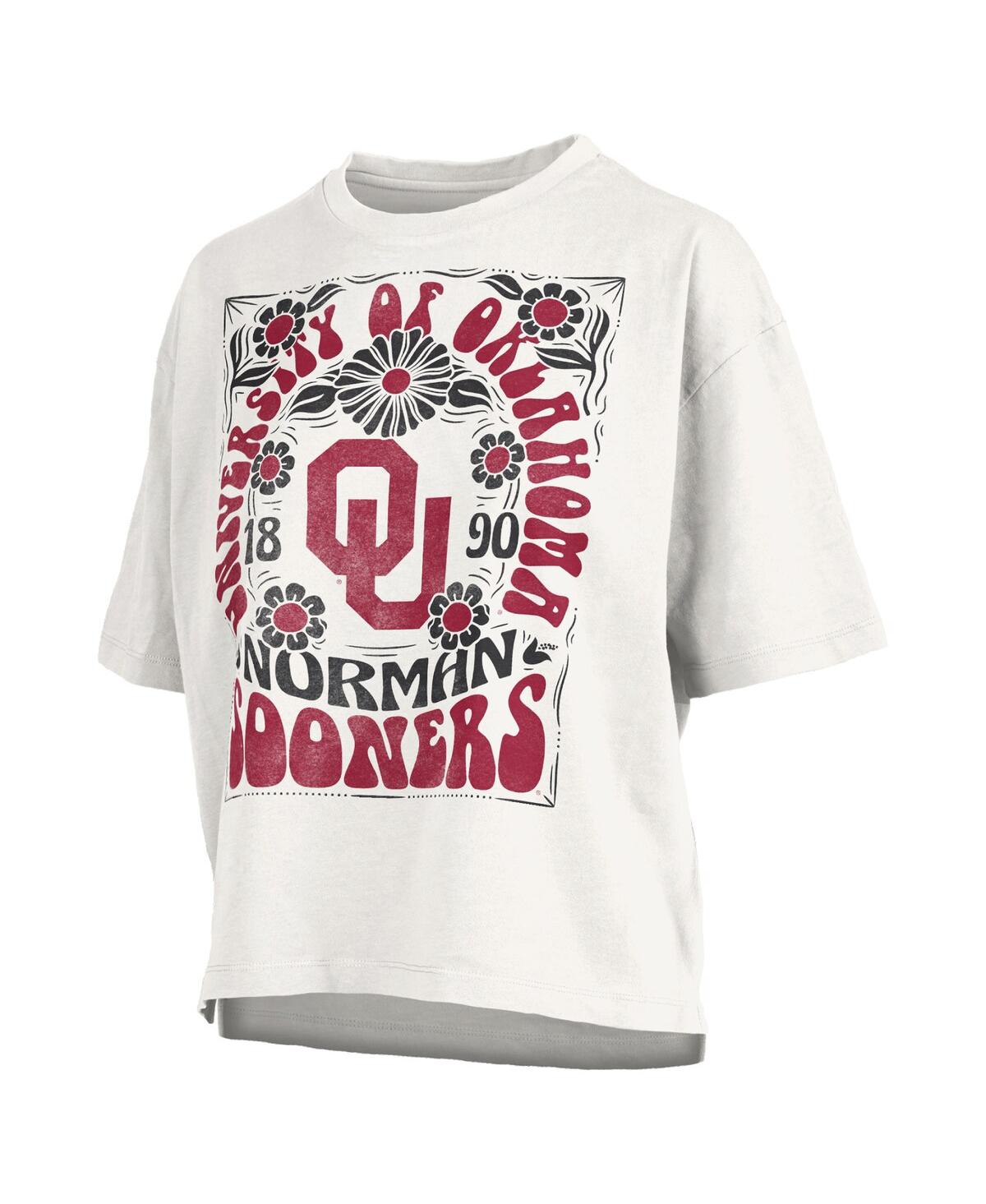 PRESSBOX WOMEN'S WHITE OKLAHOMA SOONERS HARMONY OVERSIZED T-SHIRT 