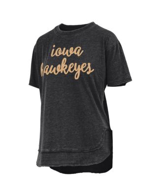 Women's Black Iowa Hawkeyes Poncho T-Shirt