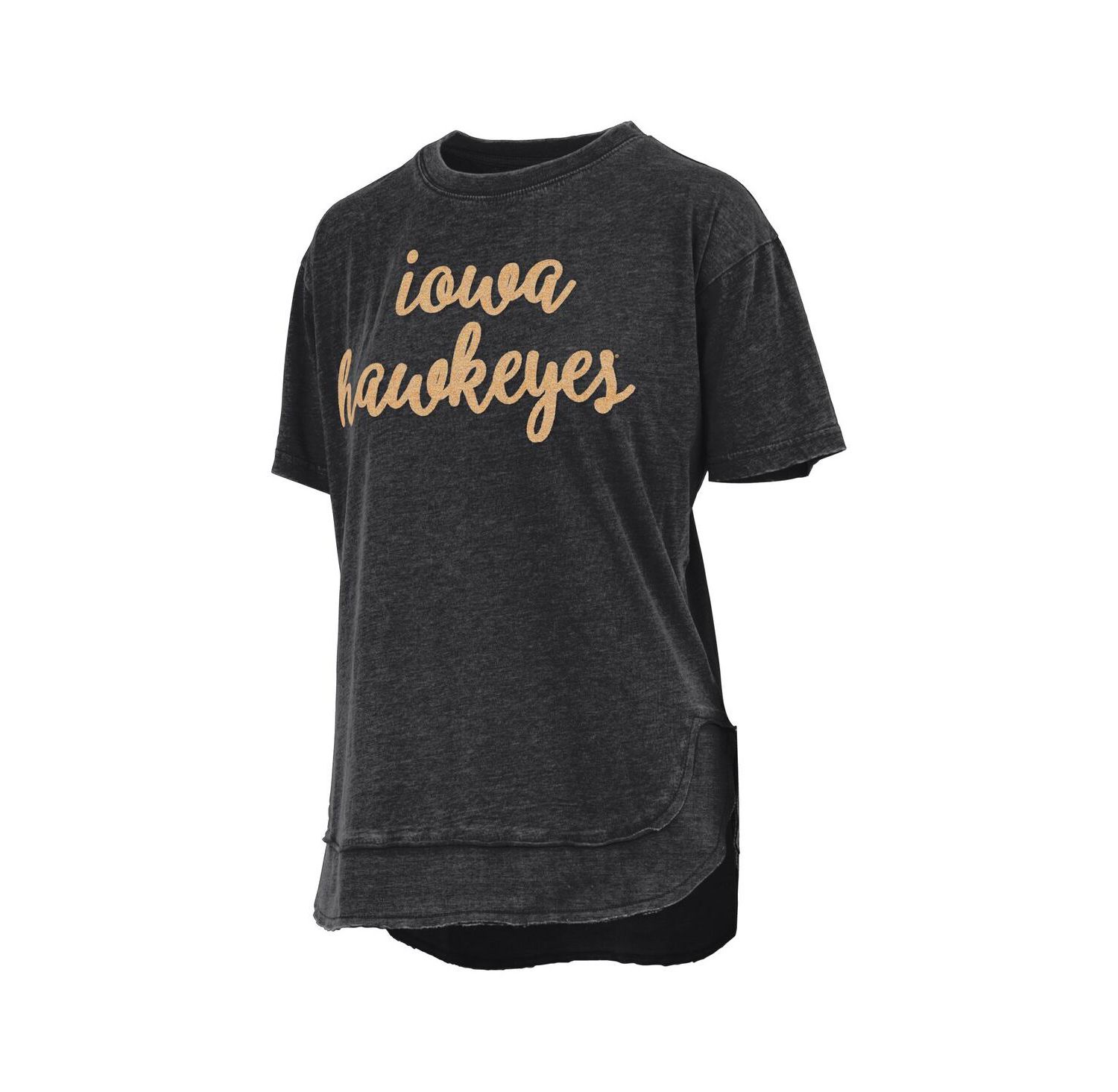 Women's Black Iowa Hawkeyes Poncho T-Shirt