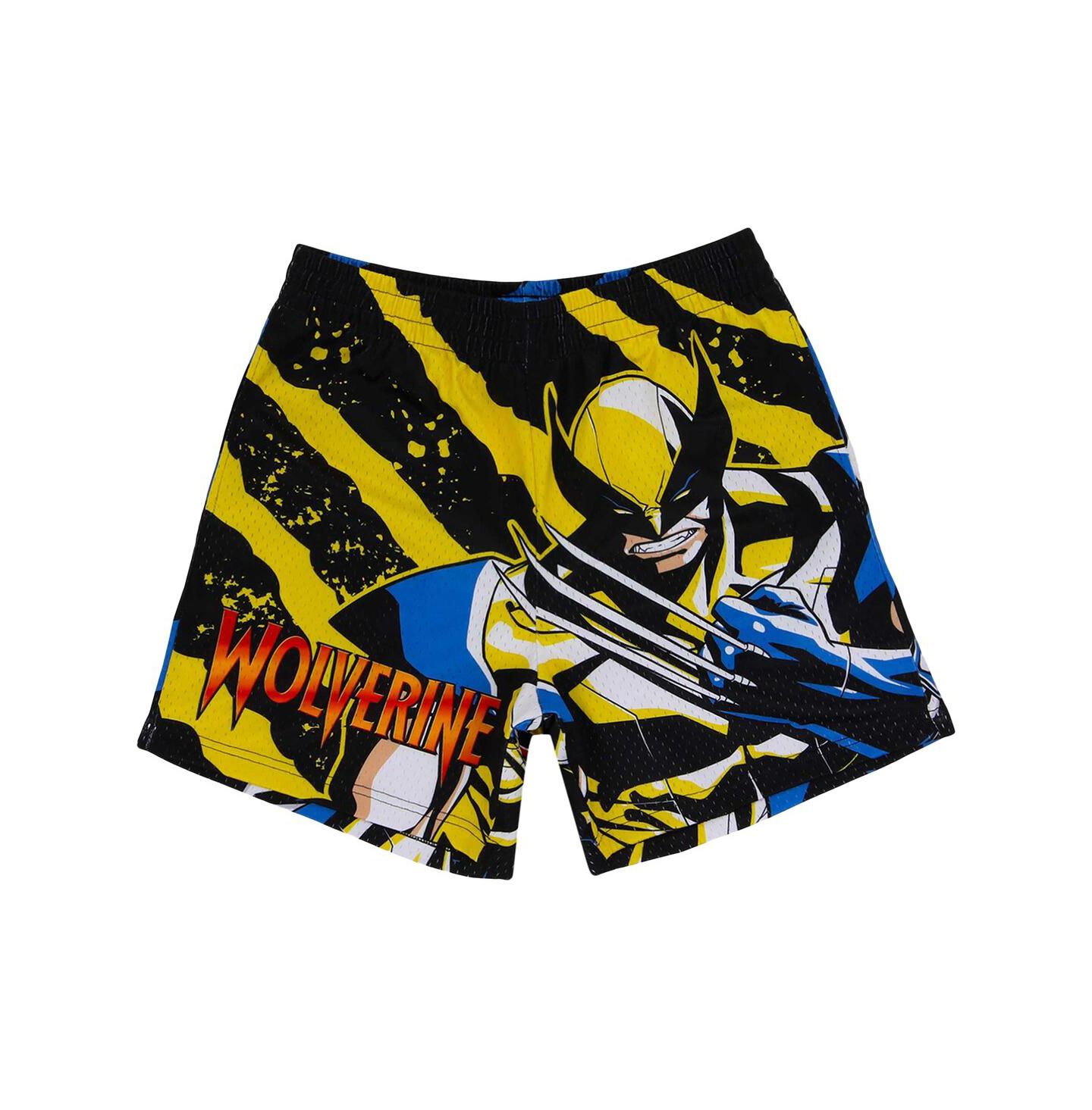 Мужские шорты Lids Black Wolverine Comic Big Print Mesh — фото 3