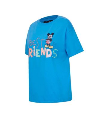 Women's Blue Mickey Friends Always Together Boyfriend T-Shirt