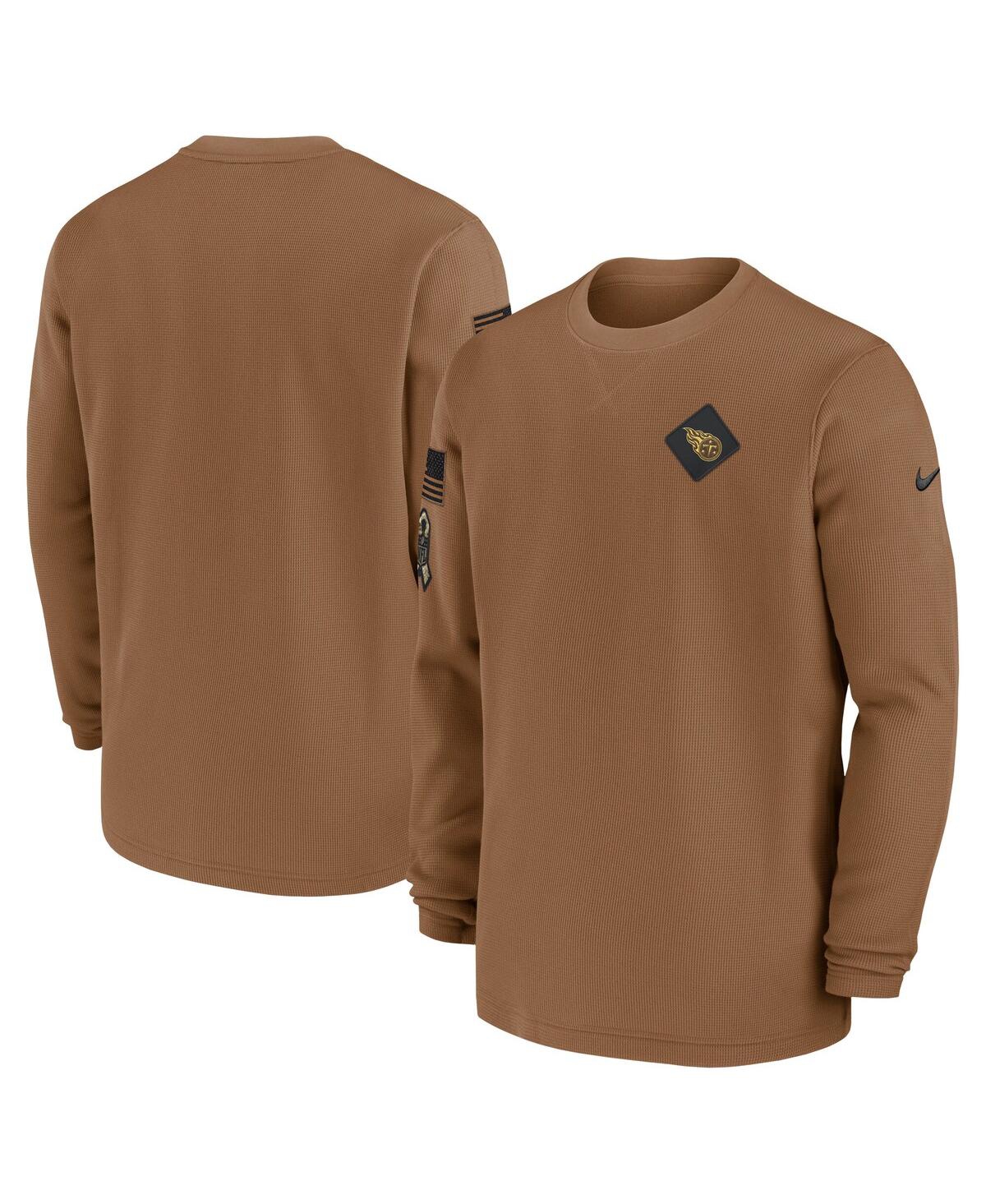 Nike Men's Brown/tan Cleveland Browns Salute To Service Pullover Sweatshirt In Brown