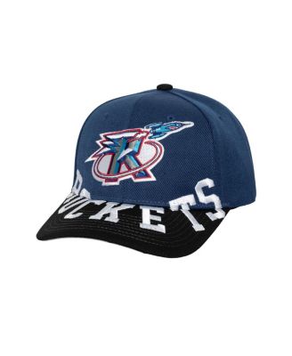 Mitchell & Ness - Men's Navy/Black Houston Rockets Underarch Two-Tone Pro Crown Snapback Hat