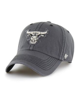 '47 Brand - Men's Charcoal Chicago Bulls Scupper Rough Edge Applique Clean Up Adjustable Hat