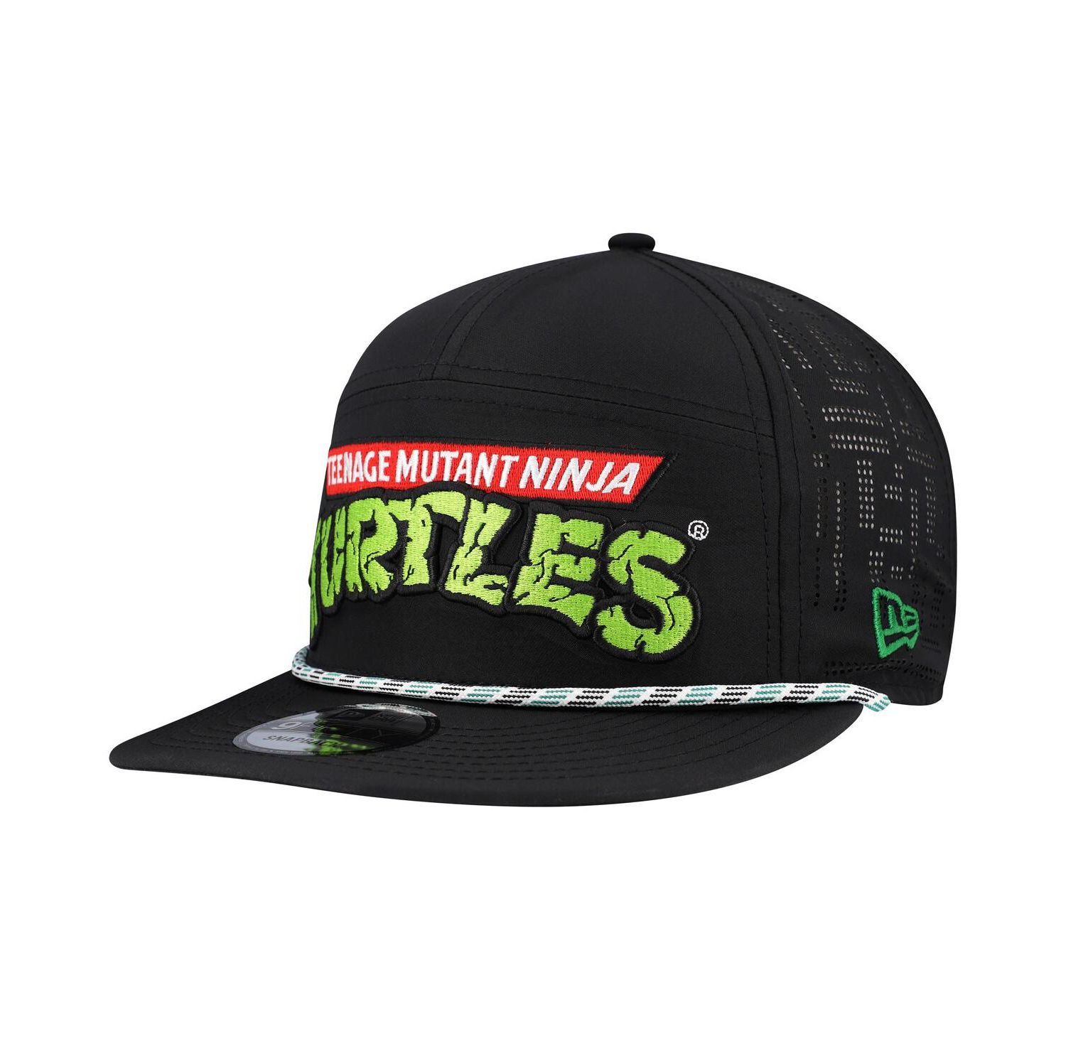 Men's Black Teenage Mutant Ninja Turtles Rope Trucker 9FIFTY Snapback Hat