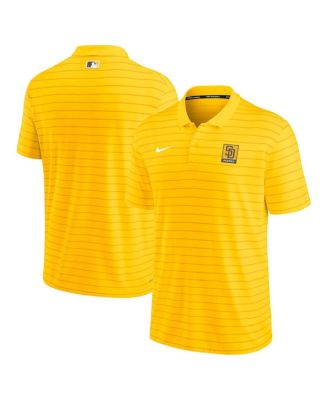 Nike - Men's Gold San Diego Padres Striped Polo Shirt