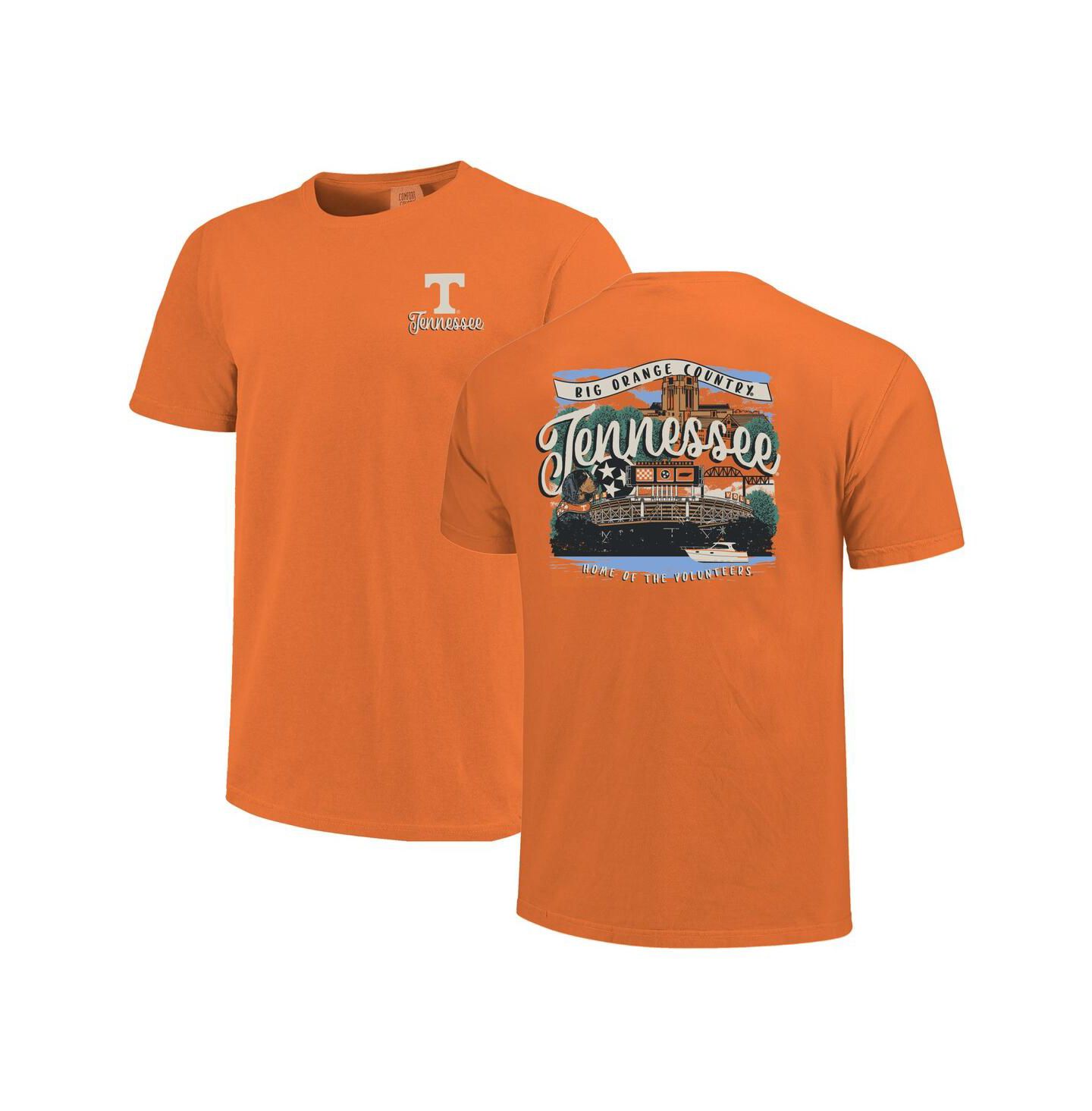 Женская футболка Image One Tennessee Orange Tennessee Volunteers Comfort Colors Campus Scene Drawing Script — фото 1