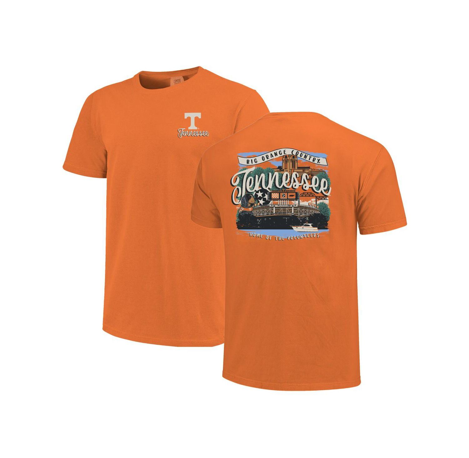 Women's Tennessee Orange Tennessee Volunteers Comfort Colors Campus Scene Drawing Script T-Shirt
