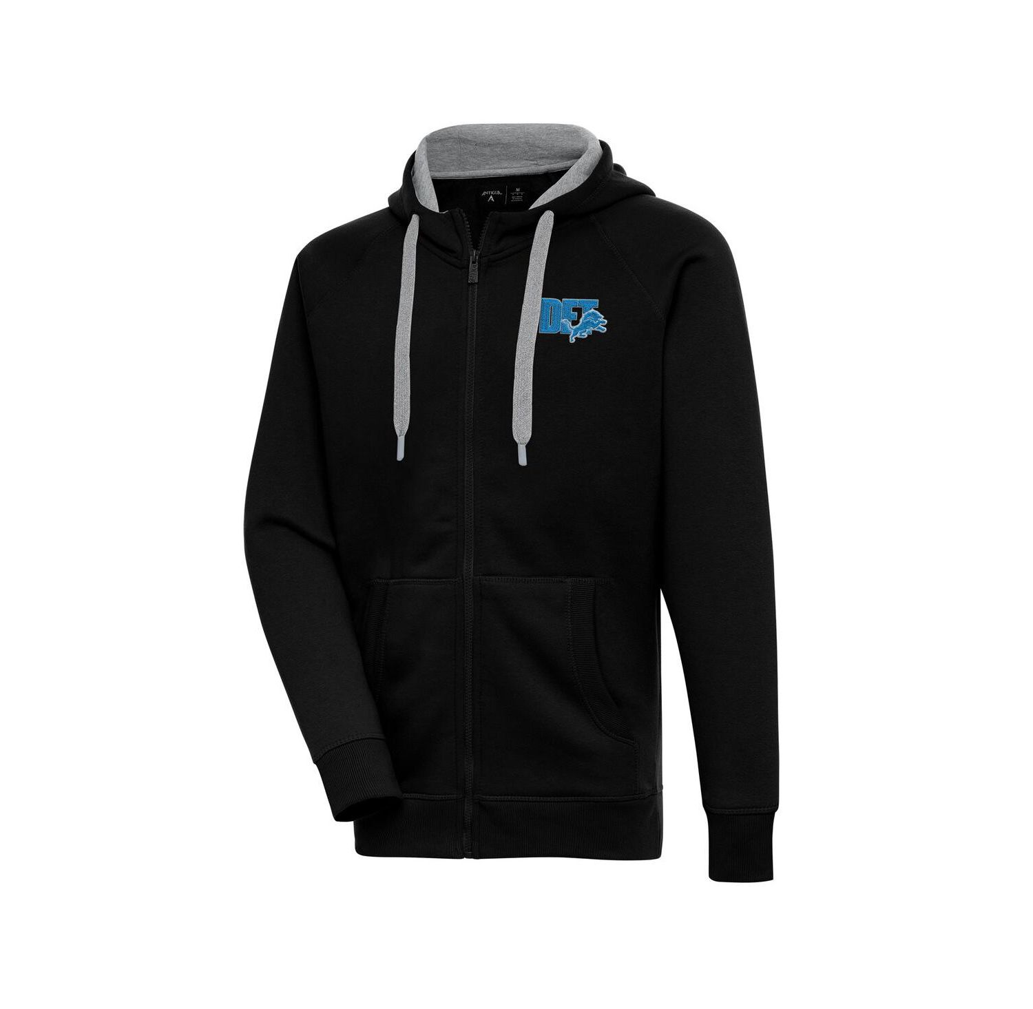 Men's Black Detroit Lions Victory Full-Zip Hoodie