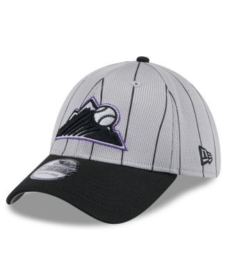 New Era - Men's Gray/Black Colorado Rockies 2025 Batting Practice 39THIRTY Flex Hat
