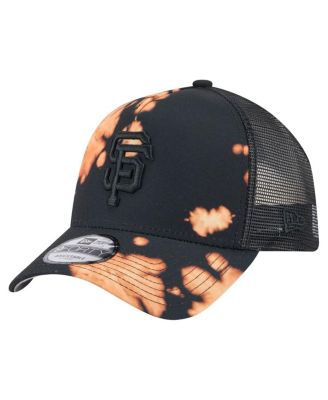 New Era - Men's&nbsp;Black San Francisco Giants Bleached A-Frame 9FORTY Adjustable Hat
