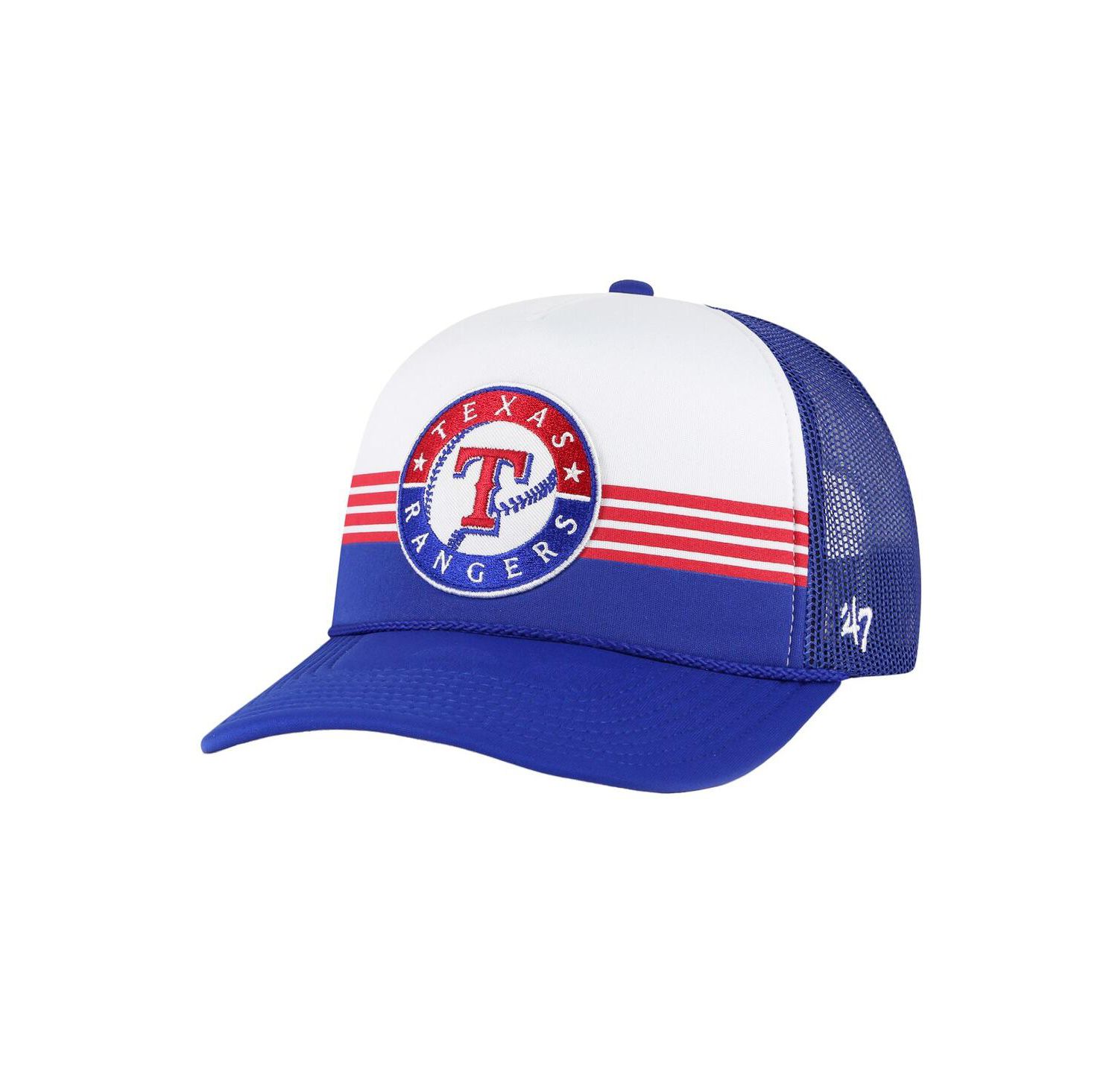 Men's Royal Texas Rangers Lift Off Foam Front Mesh Trucker Adjustable Hat