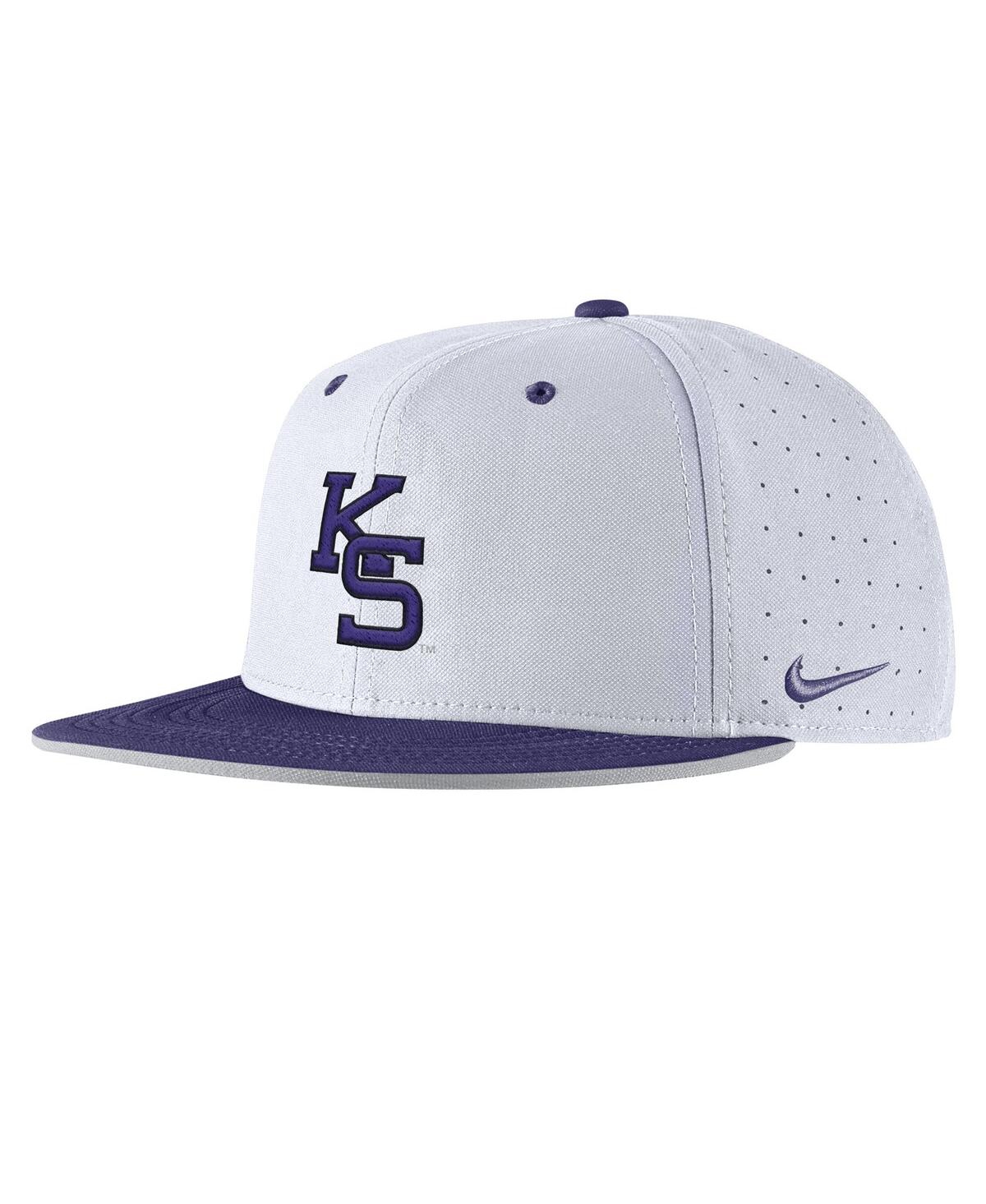 Nike Men's White Kansas State Wildcats On-field True Performance Baseball Fitted Hat In White
