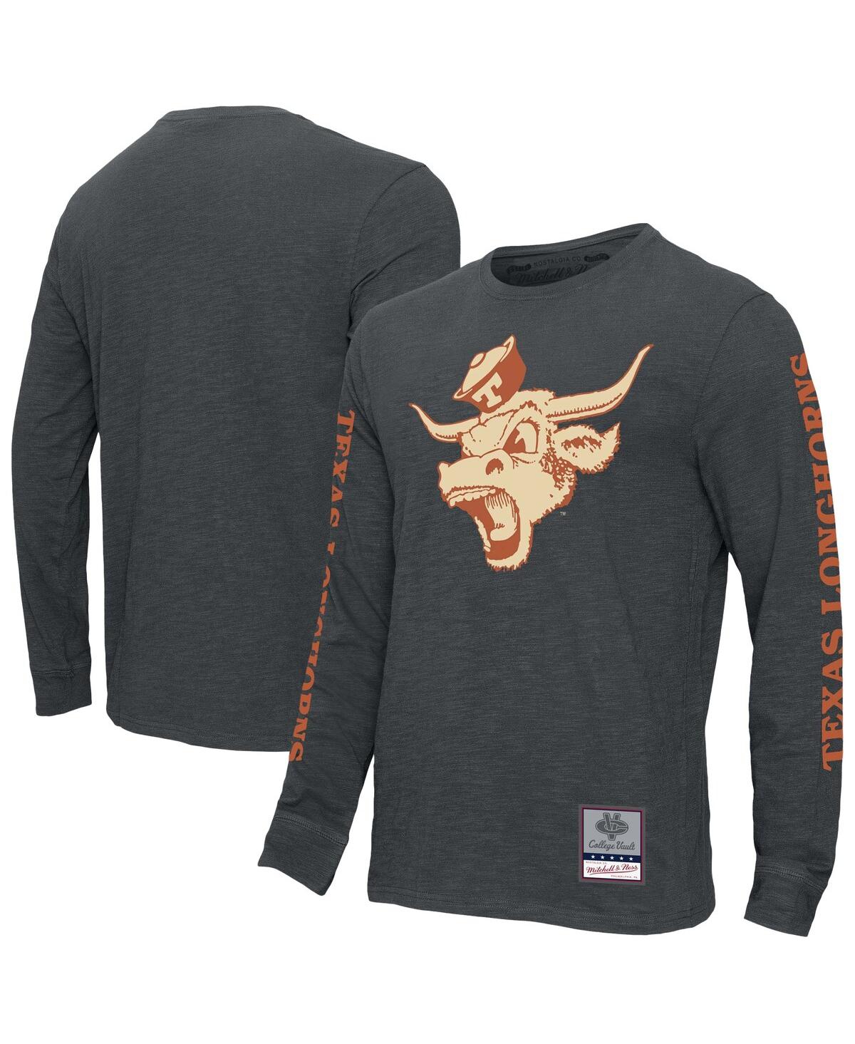 Mitchell & Ness Men's Charcoal Texas Longhorns Team Pride Long Sleeve T-shirt In Charcoal