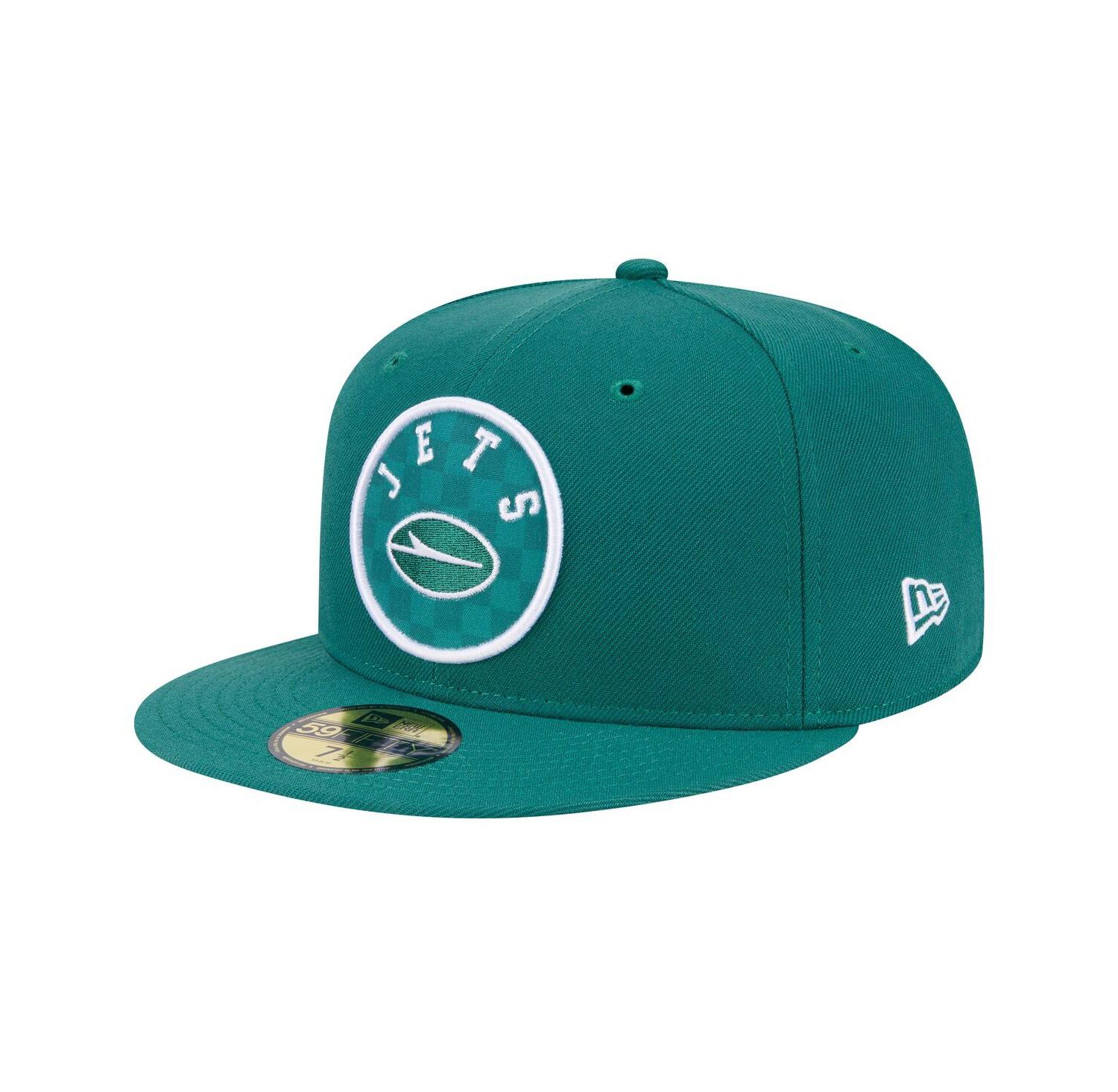 Men's Green New York Jets Checkered 59FIFTY Fitted Hat