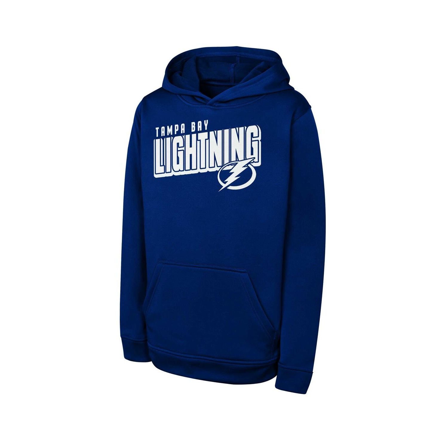 Big Boys and Girls Blue Tampa Bay Lightning Cyber Punk Performance Hoodie