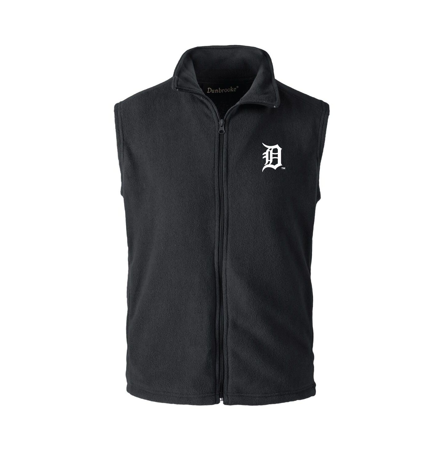 Мужской жилет Dunbrooke Black Detroit Tigers Full-Zip Vest — фото 1
