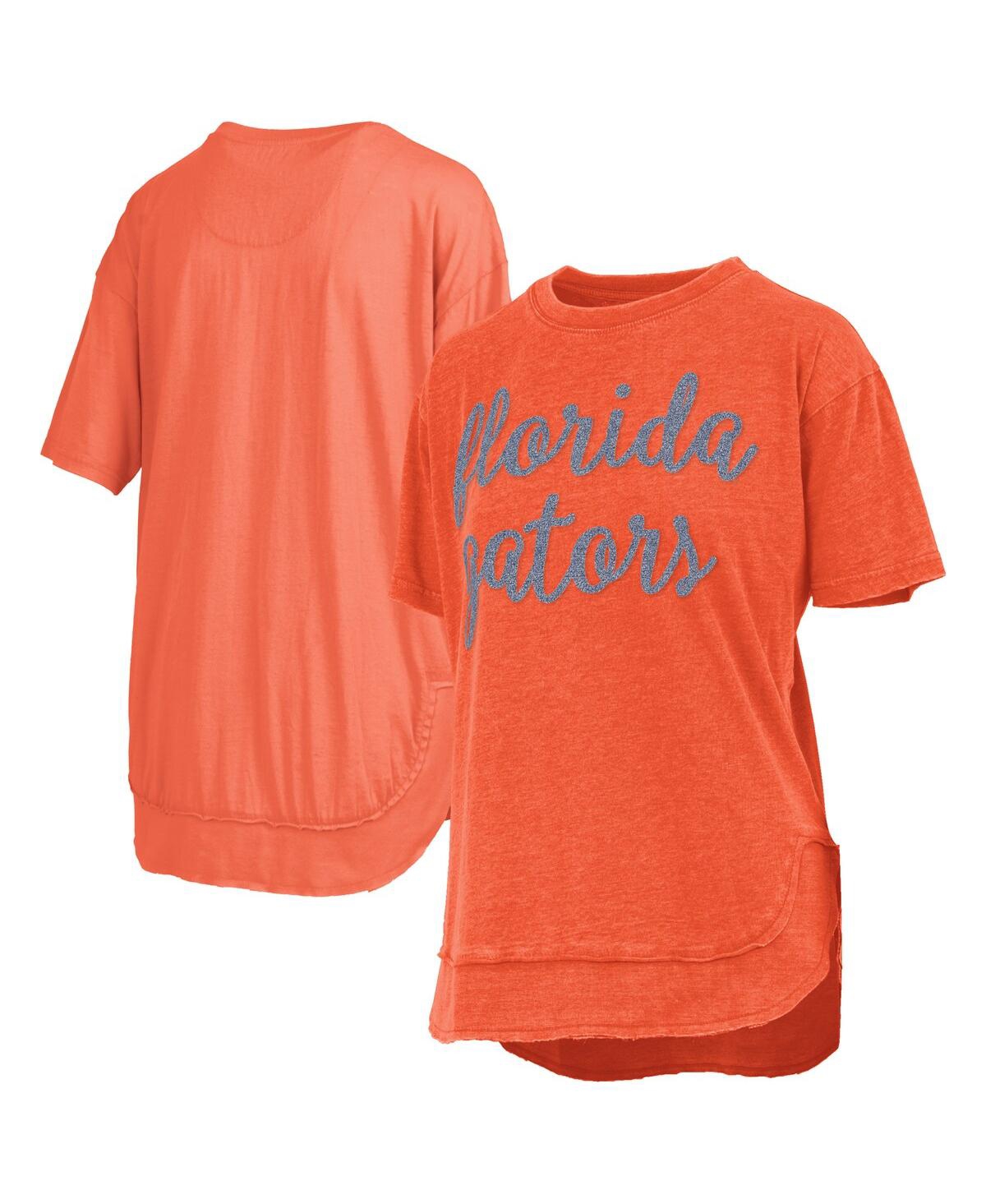 PRESSBOX WOMEN'S ORANGE FLORIDA GATORS PONCHO T-SHIRT 