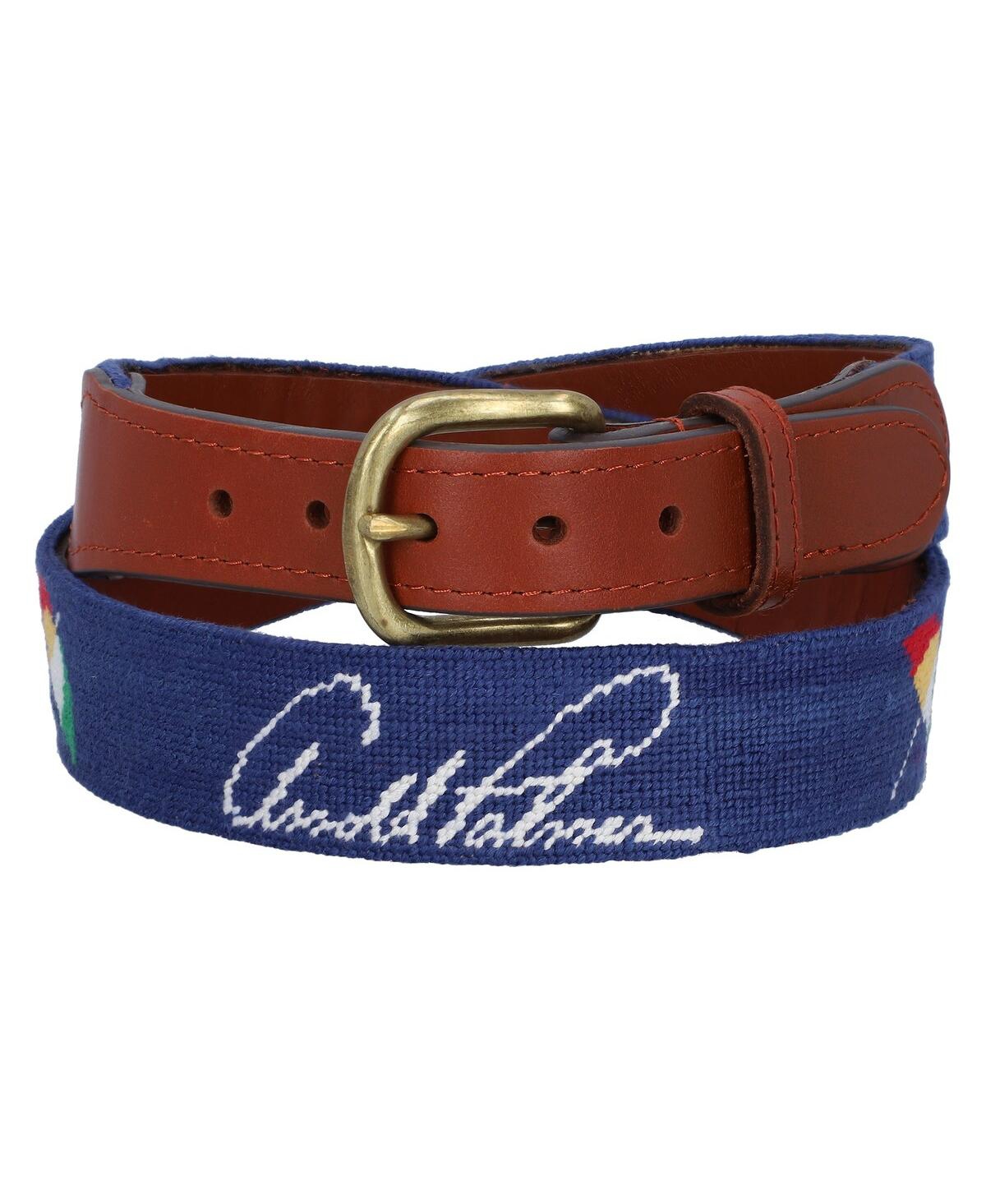 Smathers & Branson Men's And Women's Navy Arnold Palmer Needlepoint Belt