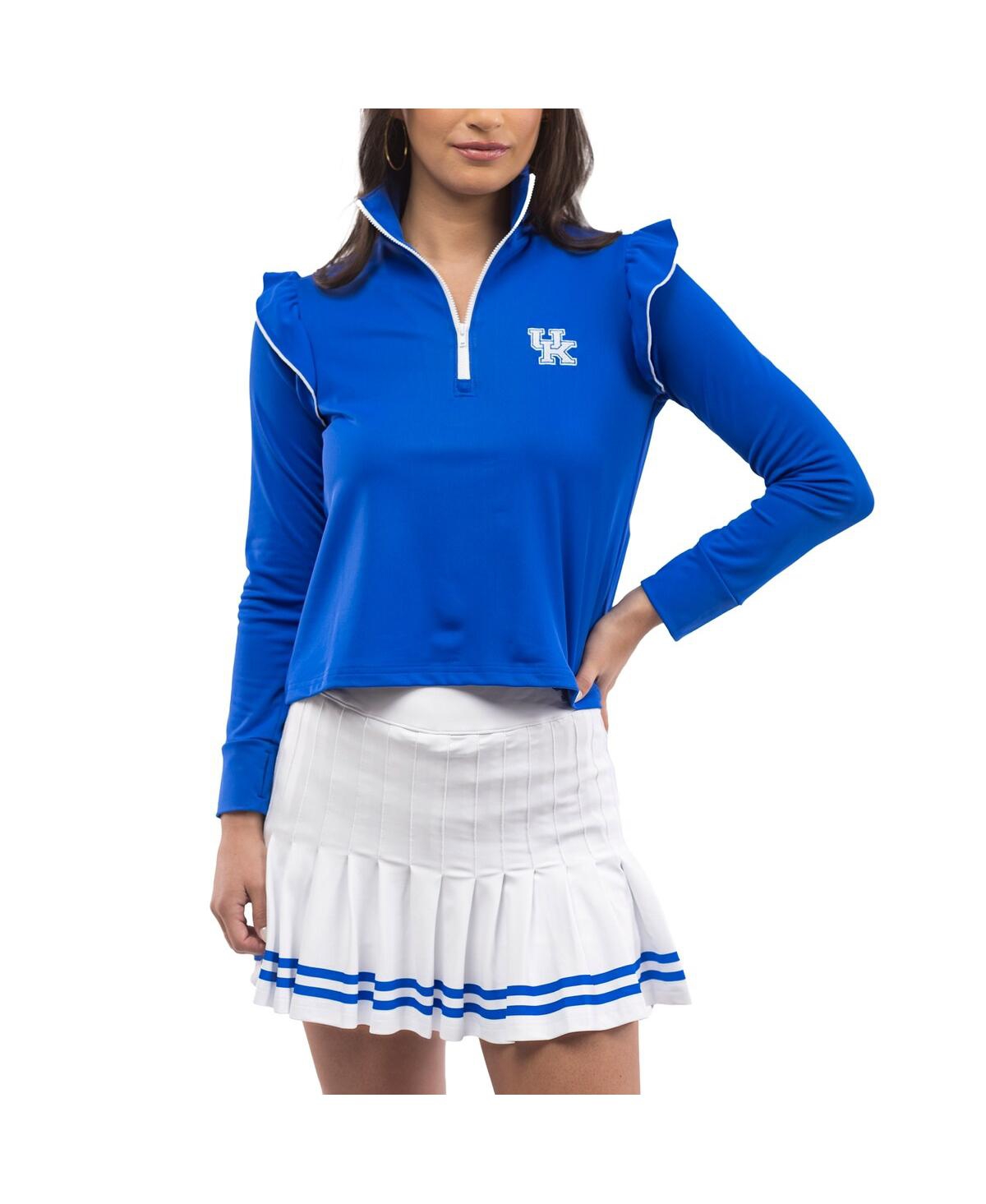 Women's Royal Kentucky Wildcats Tailgate Grayson Quarter-Zip Top - Royal