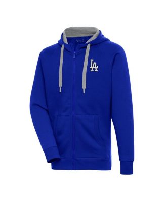 Antigua - Men's Royal Los Angeles Dodgers Metallic Victory Full-Zip Hoodie