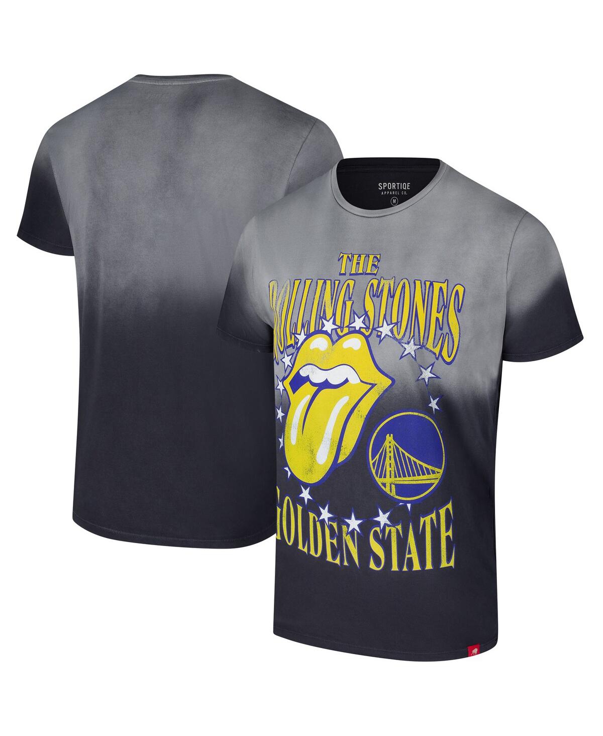 Men's and Women's Gray Rolling Stones x Golden State Warriors Bingham Collab T-Shirt - Gray