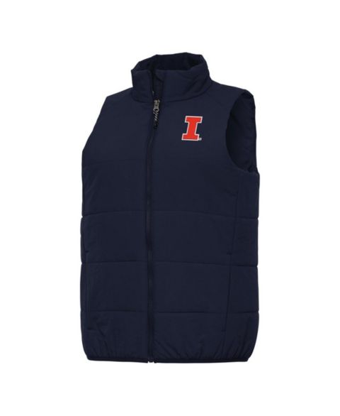 Женские жилеты Antigua Women's Navy Illinois Fighting Illini Experience Full-Zip Vest