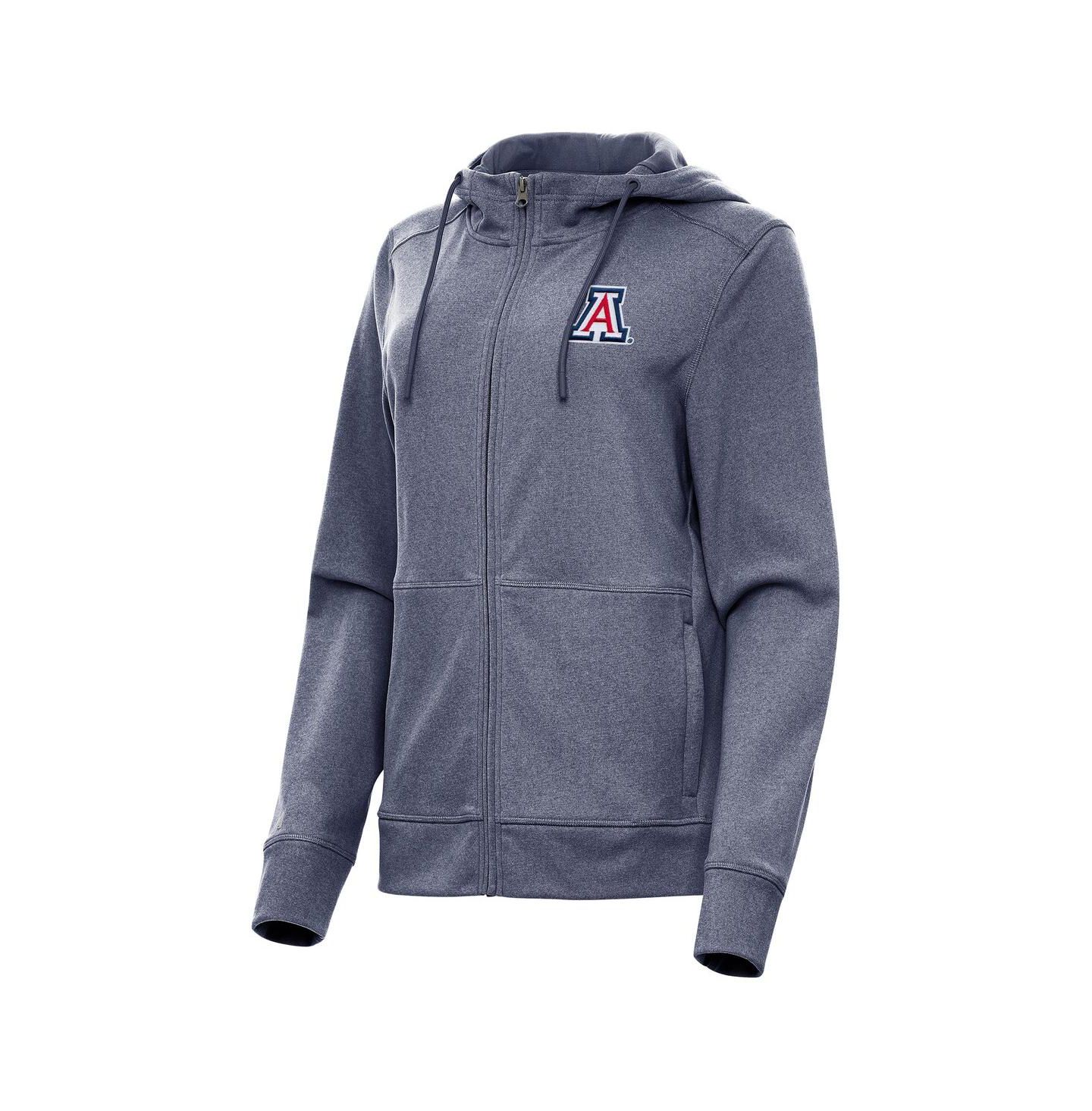 Женское худи Antigua Heather Navy Arizona Wildcats Seeker Full-Zip — фото 1