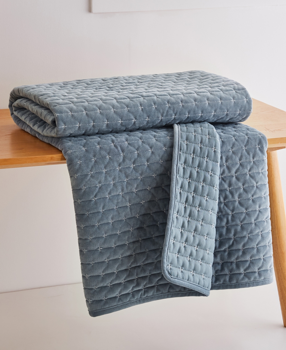 Levtex Velvet Stitch Reversible Quilted Throw, 50" x 60"