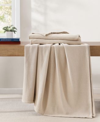Solid Cotton Pique Blanket, Full/Queen