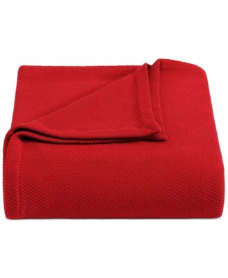 Solid Cotton Pique Blanket, Full/Queen