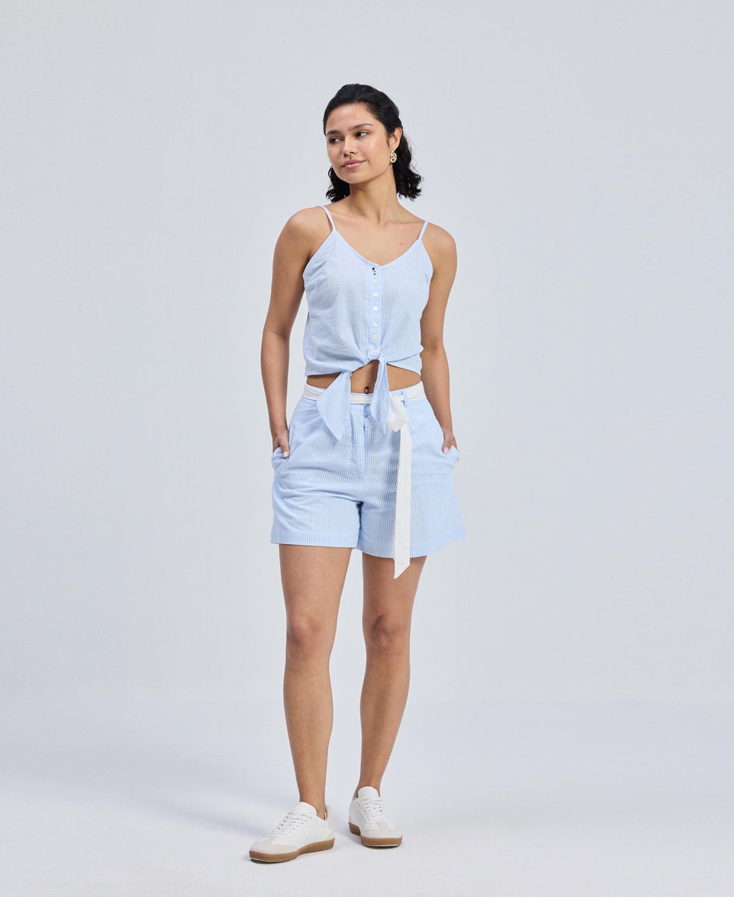 Женские шорты Reistor Regular Fit Shorts in Stripes, цвет: Linear Rhythm — фото 4