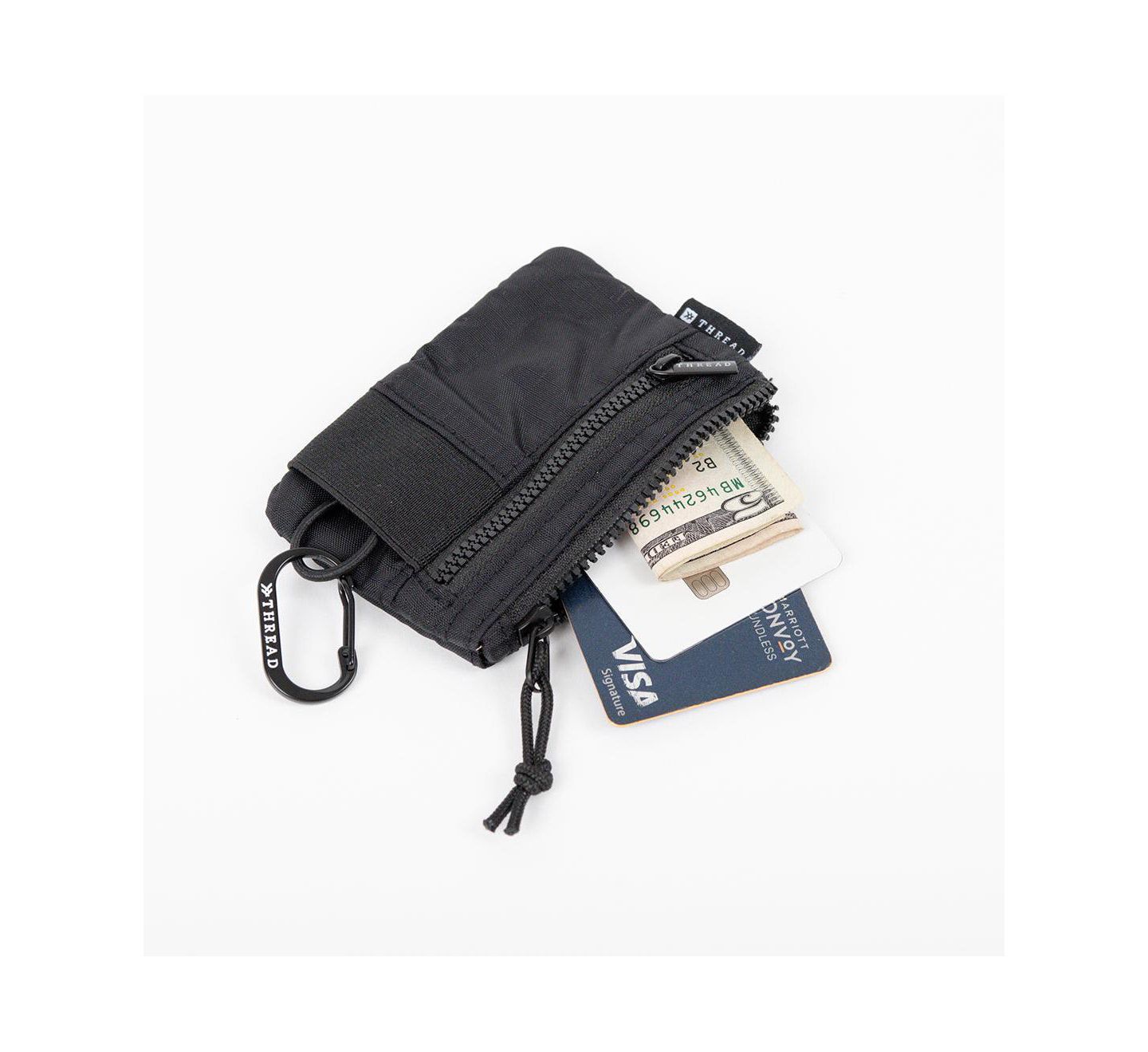 Мужской кошелёк Thread Wallets Color Block Pouch Wallet, цвет: Чёрный — фото 2