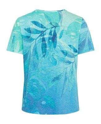Women's Panneaux Leaf Print T-Shirt