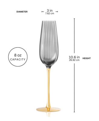 Posh Champagne Flutes, Set of 2