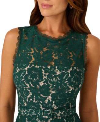 Women's Sleeveless Lace Midi Dress