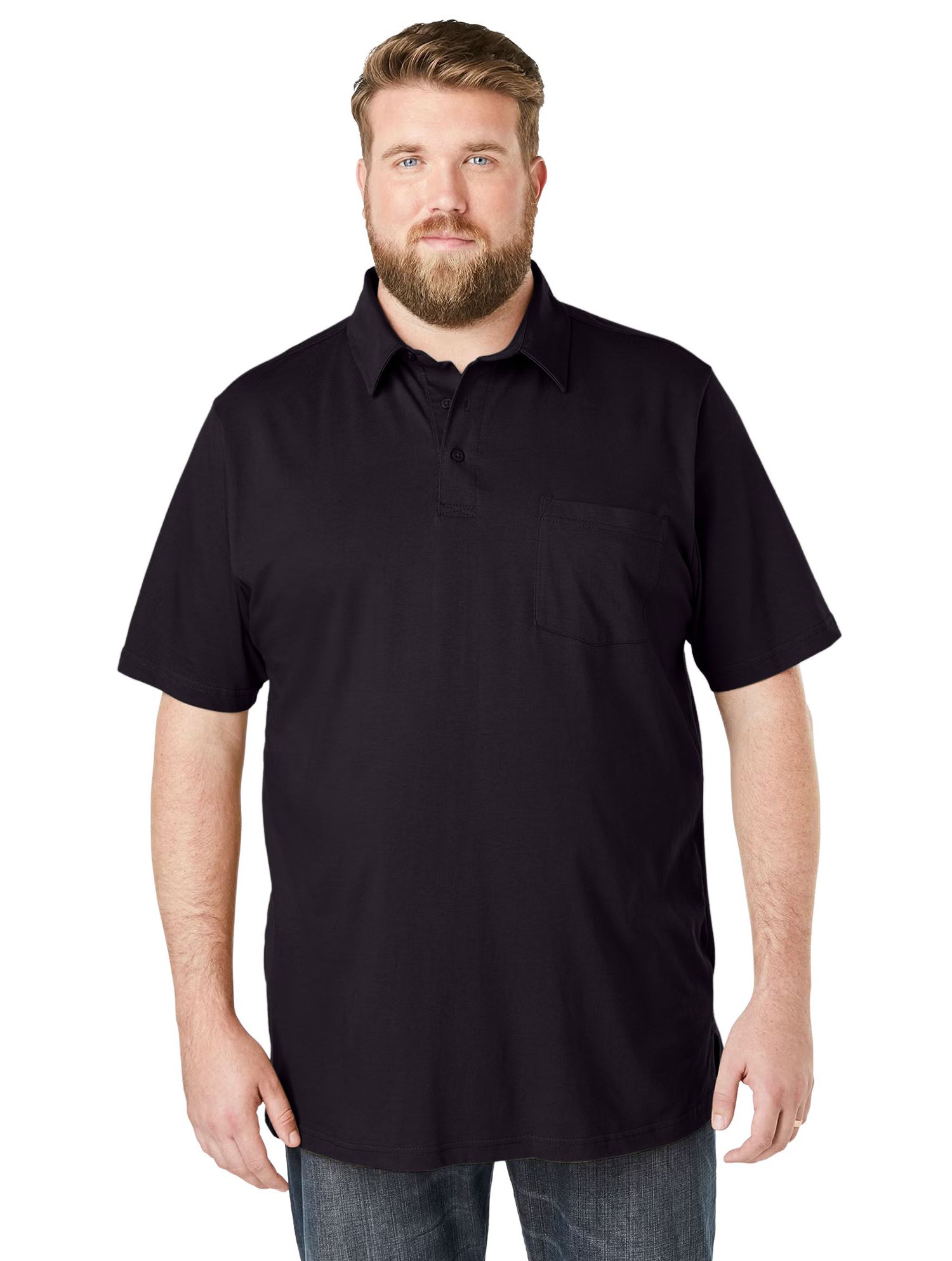 Men's Shrink-Less Lightweight Longer-Length V-neck T-shirt