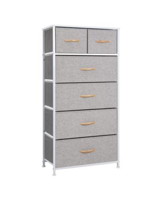 Steel and Fabric 6-Drawer Combo Dresser – Functional Storage