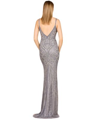 Women's V-Neck Fitted Gown