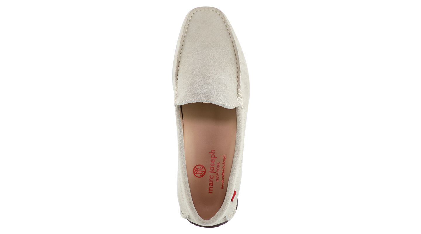 Мужские туфли Marc Joseph New York Broadway Venetian Leather Loafer, цвет: Молочный белый замшевый — фото 5