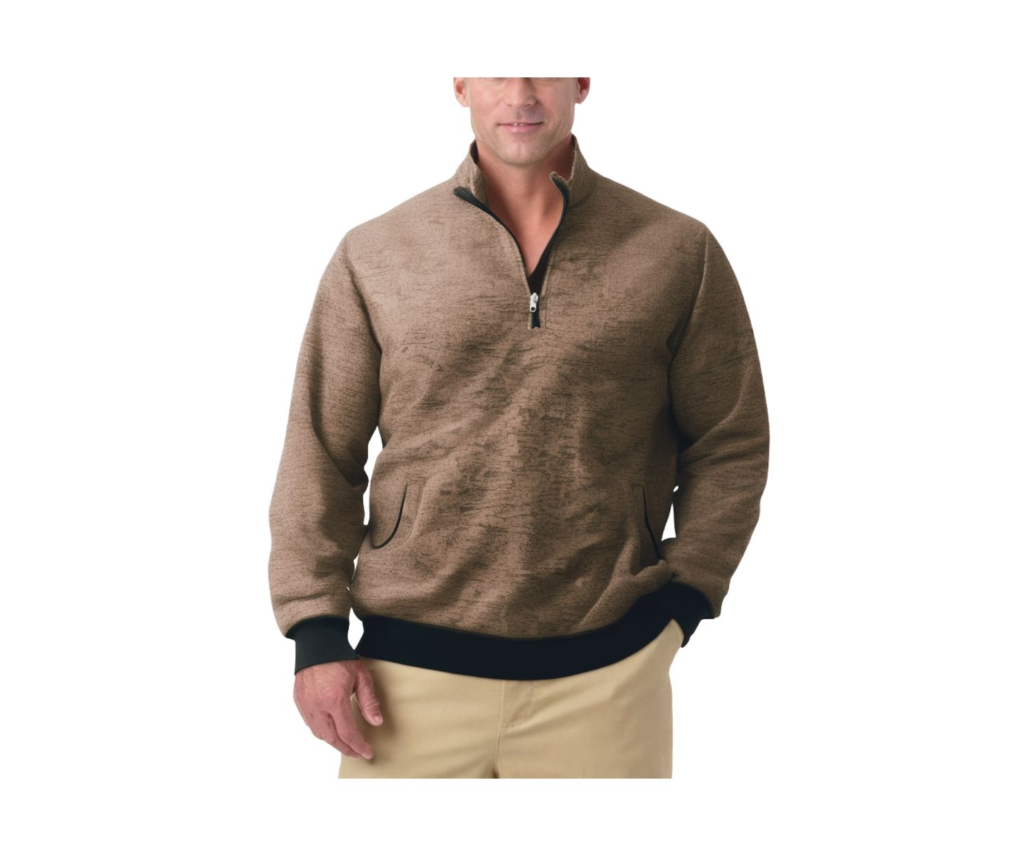 Big & Tall Quarter Zip Fleece Sweater