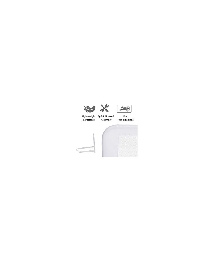 Dream On Me Lightweight Mesh Security Adjustable Bed Rail Double Pack - White - NO SIZE