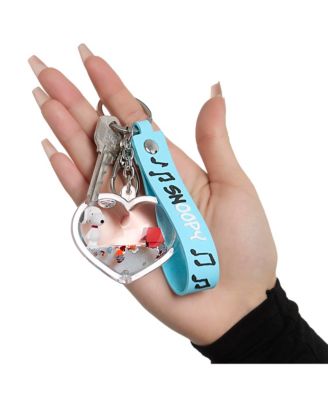 SALLY ROSE SNOOPY HEART LIQUID KEYCHAIN