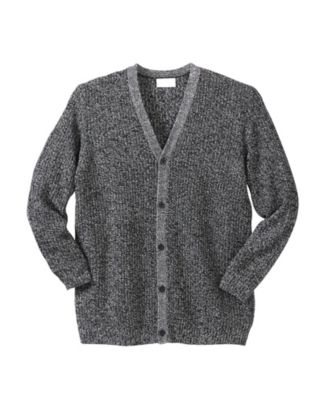 Big & Tall Shaker Knit V-Neck Cardigan Sweater