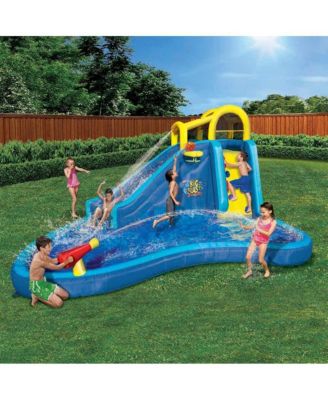 Inflatable Big Blast Splash Slide Lagoon Pool Outdoor Water Park (2 Pack)