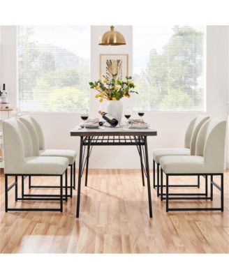 Upholstered Fabric Dining Room Chairs